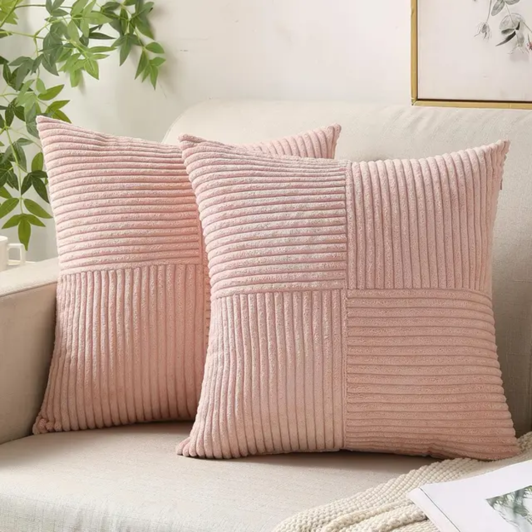 Housses de coussin en velours côtelé