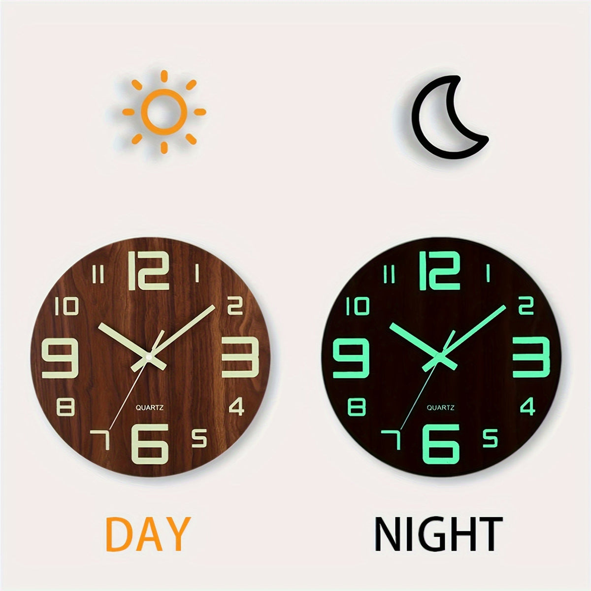 Horloge murale en noyer