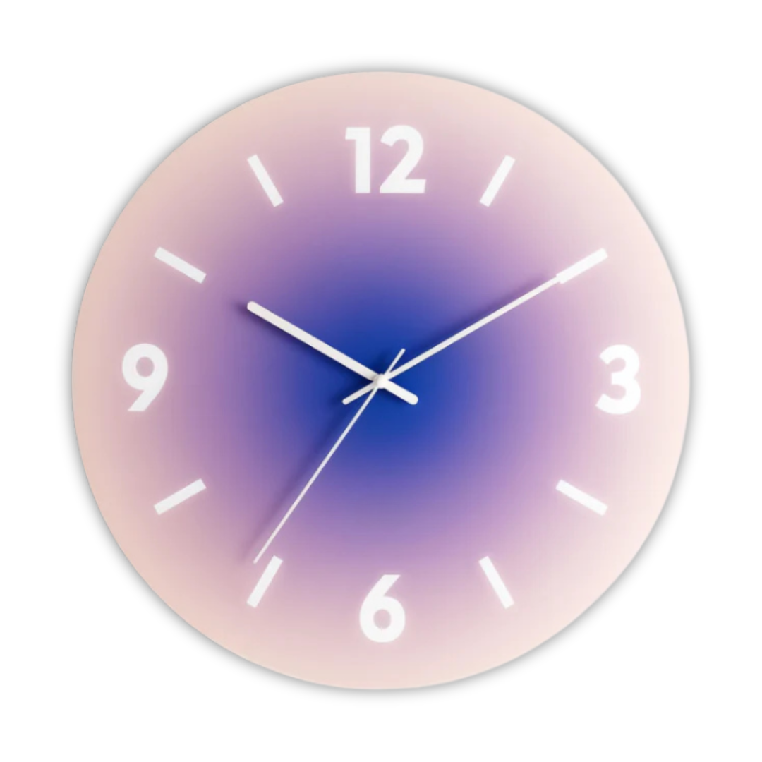 Horloge murale Sunset en verre