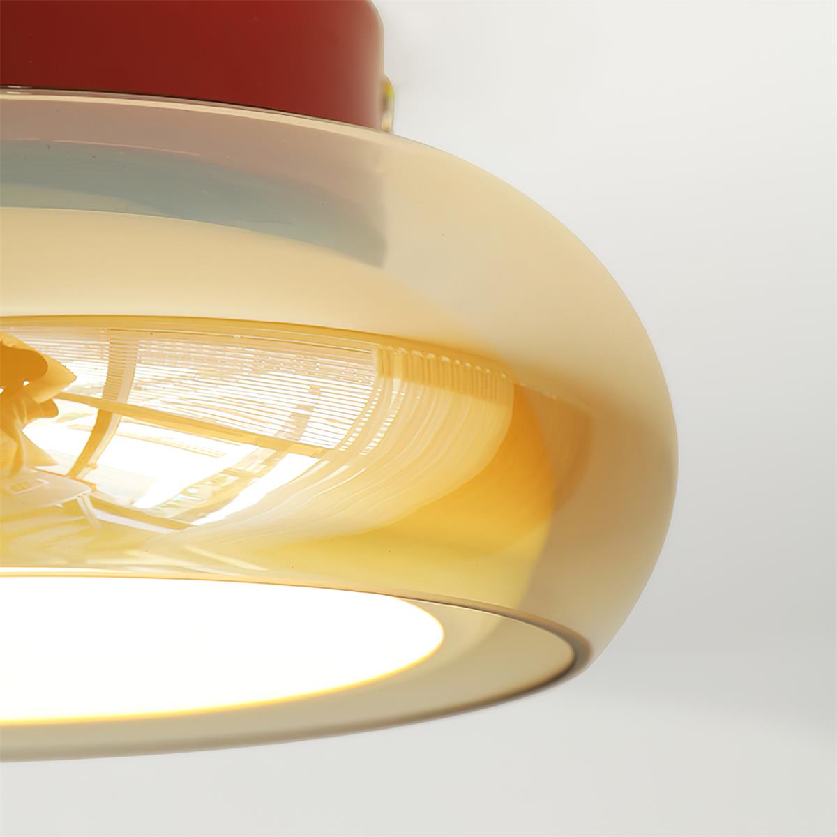 Plafonnier June en verre rétro