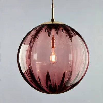 Suspension boule en verre