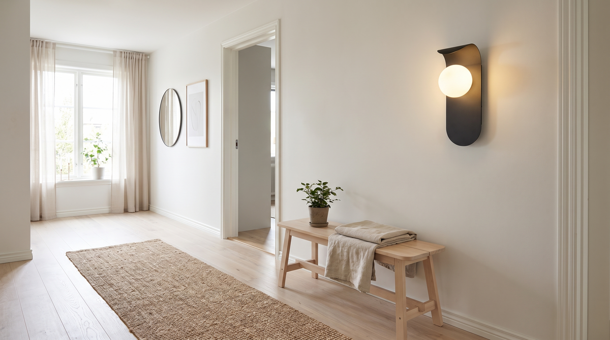 Applique scandinave sphère givrée