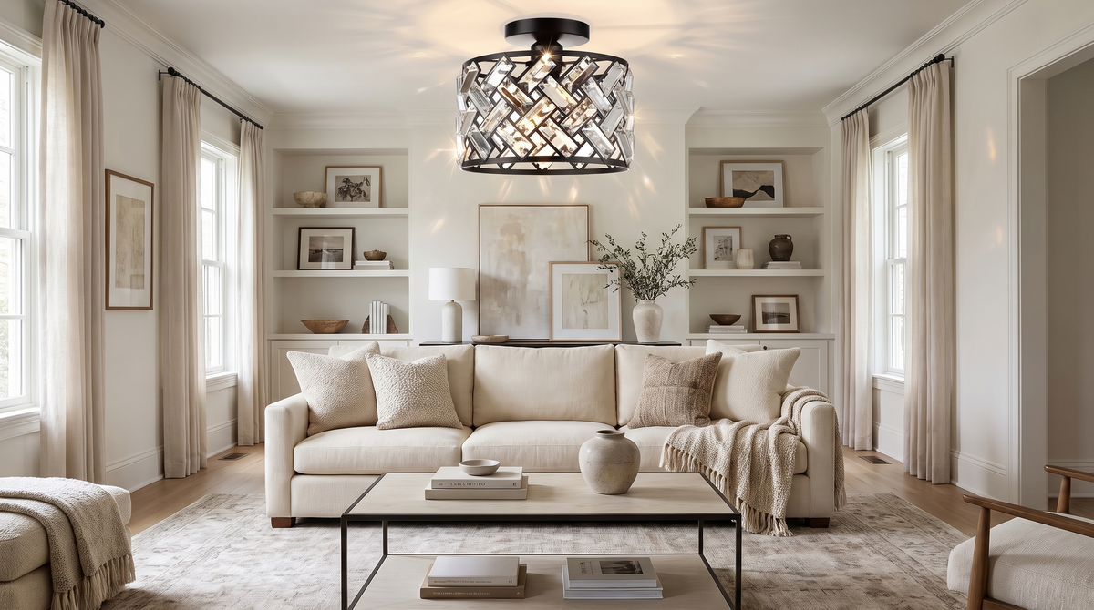 Plafonnier moderne en cristal