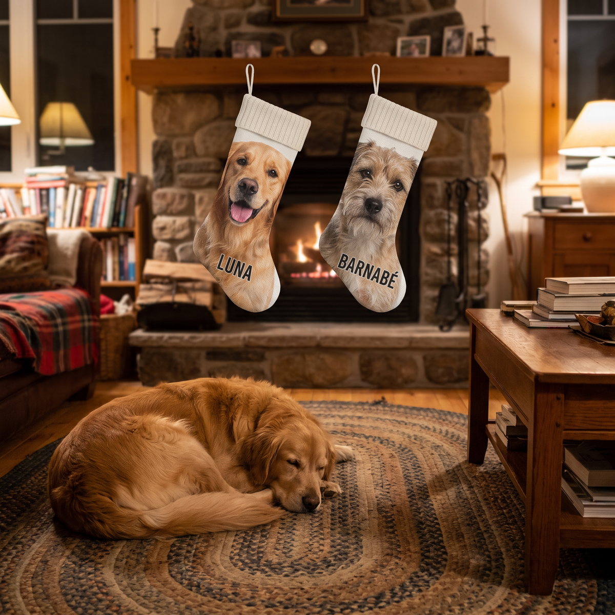 Bas de Noël avec la photo de votre animal