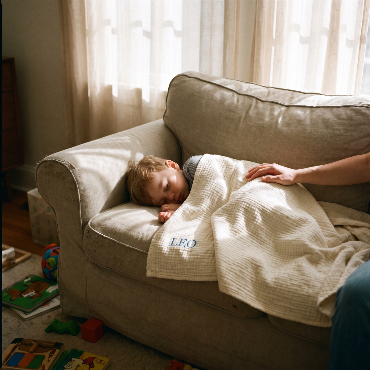 Couverture de bébé brodée au prénom