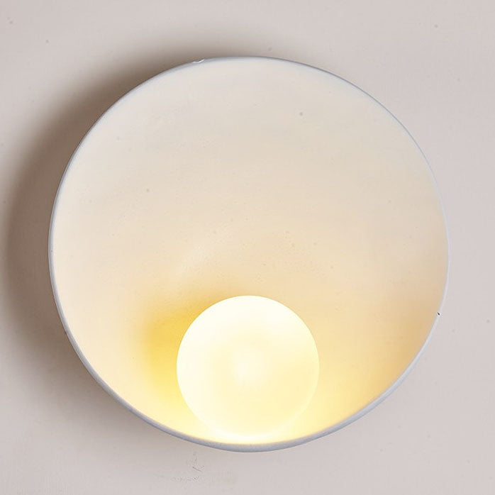Applique ronde en résine et verre