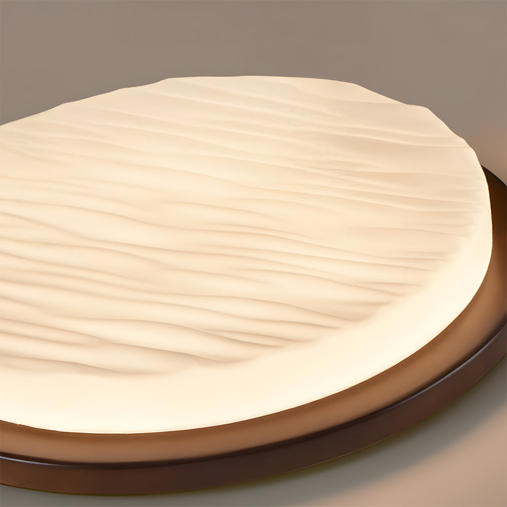 Plafonnier DEL art déco en verre sculpté