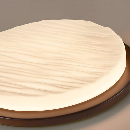 Plafonnier DEL art déco en verre sculpté