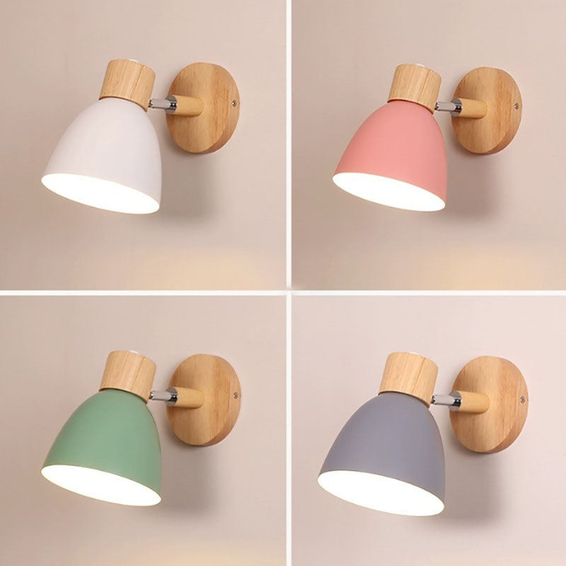 Applique minimaliste bois et fer