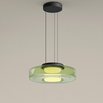 Suspension en verre style Bauhaus