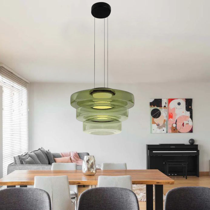 Suspension en verre style Bauhaus