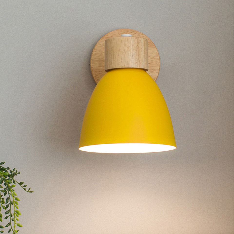 Applique minimaliste bois et fer