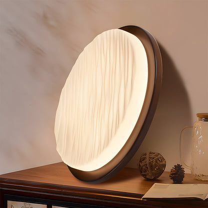 Plafonnier DEL art déco en verre sculpté