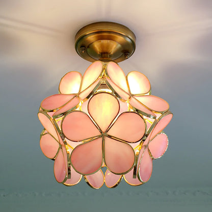 Plafonnier rétro fleur