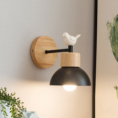 Applique oiseau en bois massif