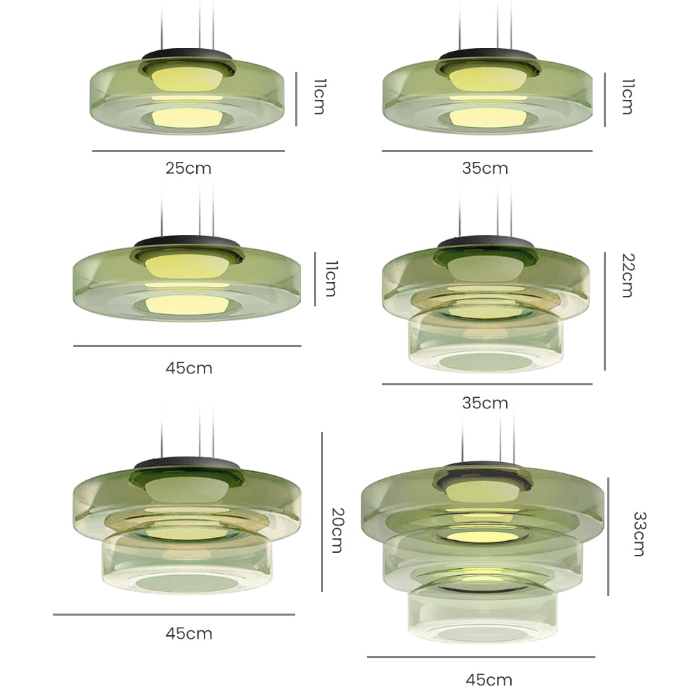Suspension en verre style Bauhaus