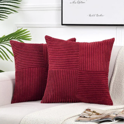 Housses de coussin en velours côtelé