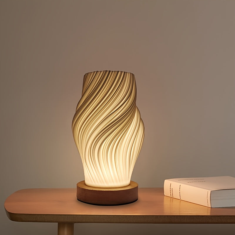 Lampe de table DEL torsadée