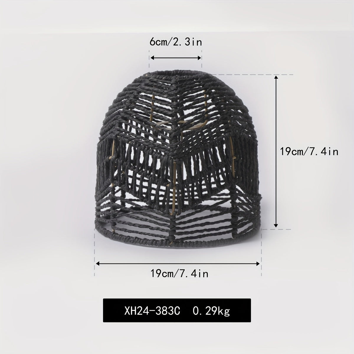 Abat-jour cloche en corde tressée