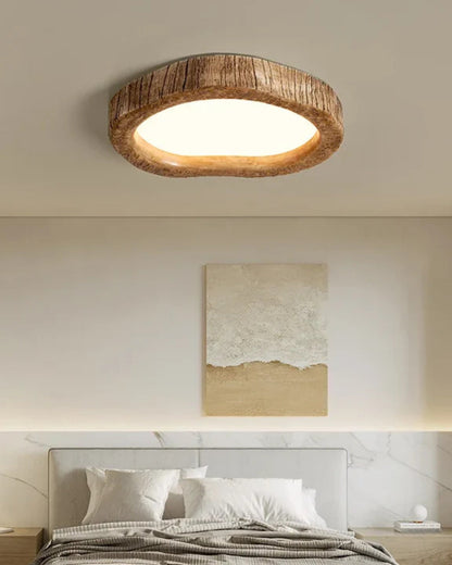 Plafonnier Le Halo effet bois