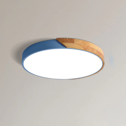 Plafonnier DEL en bois