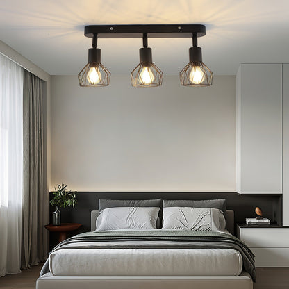 Plafonnier 3 spots industriel