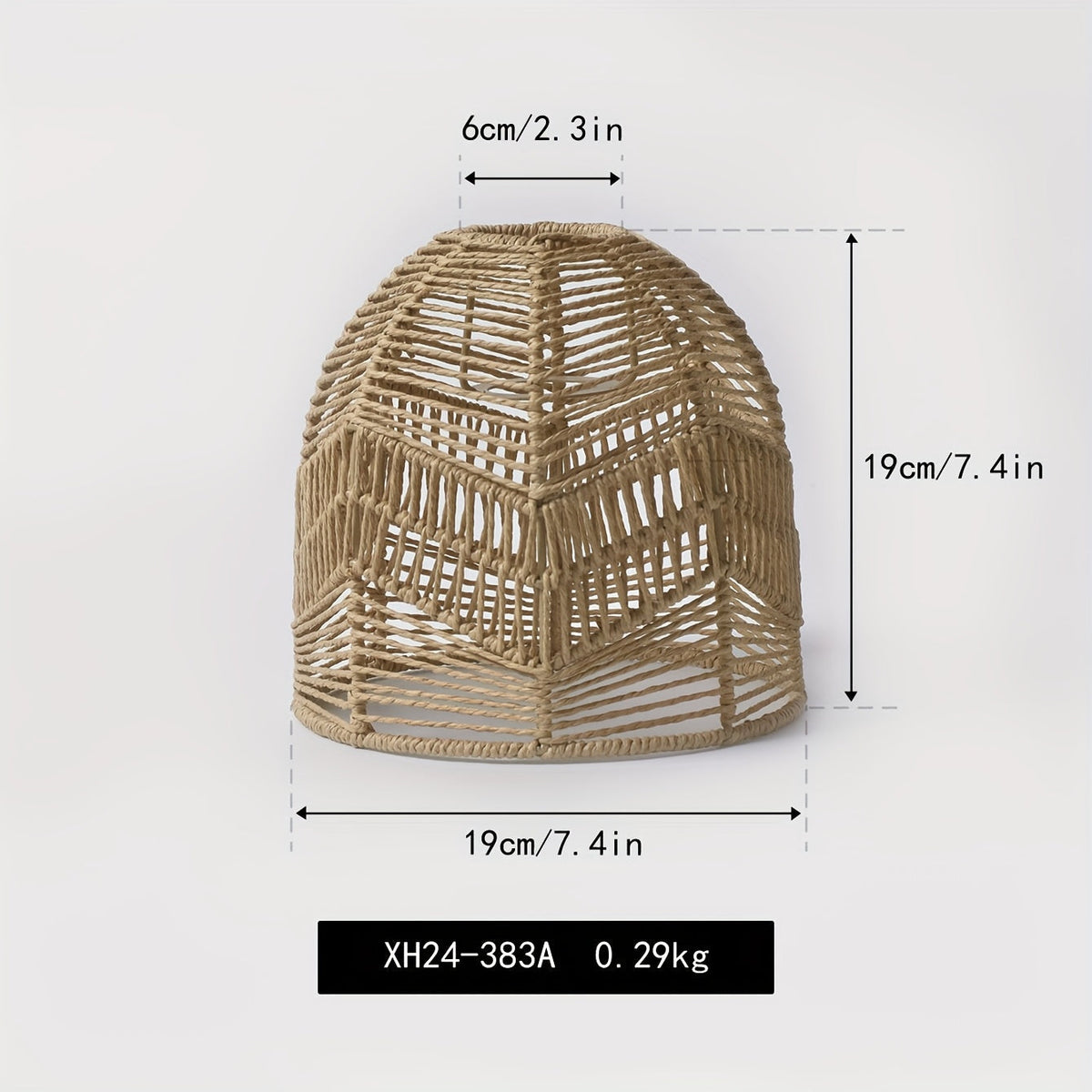 Abat-jour cloche en corde tressée