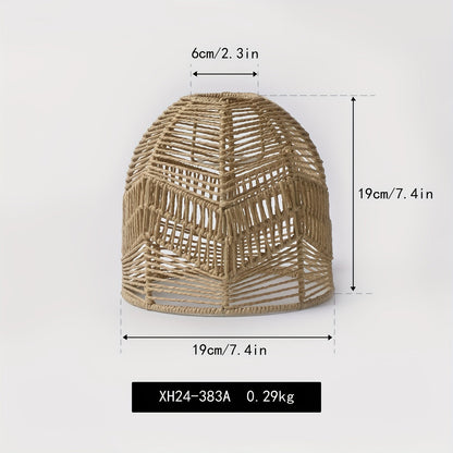 Abat-jour cloche en corde tressée