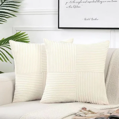 Housses de coussin en velours côtelé