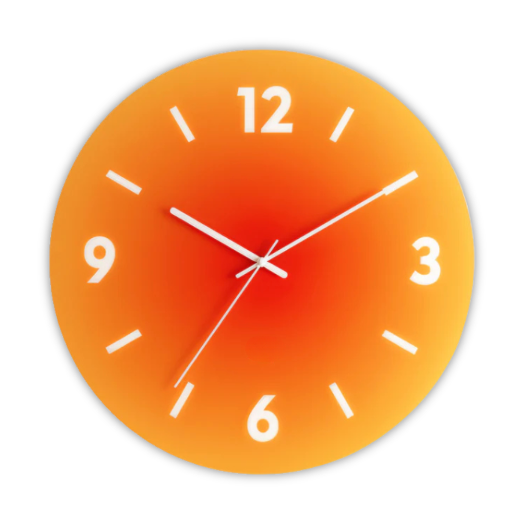Horloge murale Sunset en verre