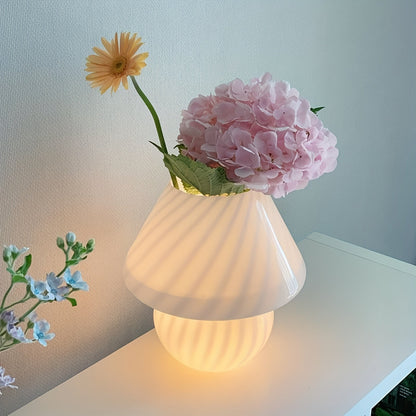 Lampe champignon en verre