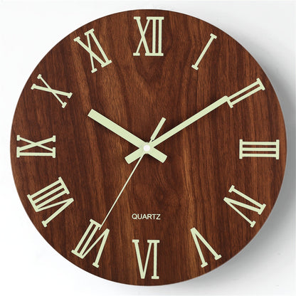 Horloge murale en noyer