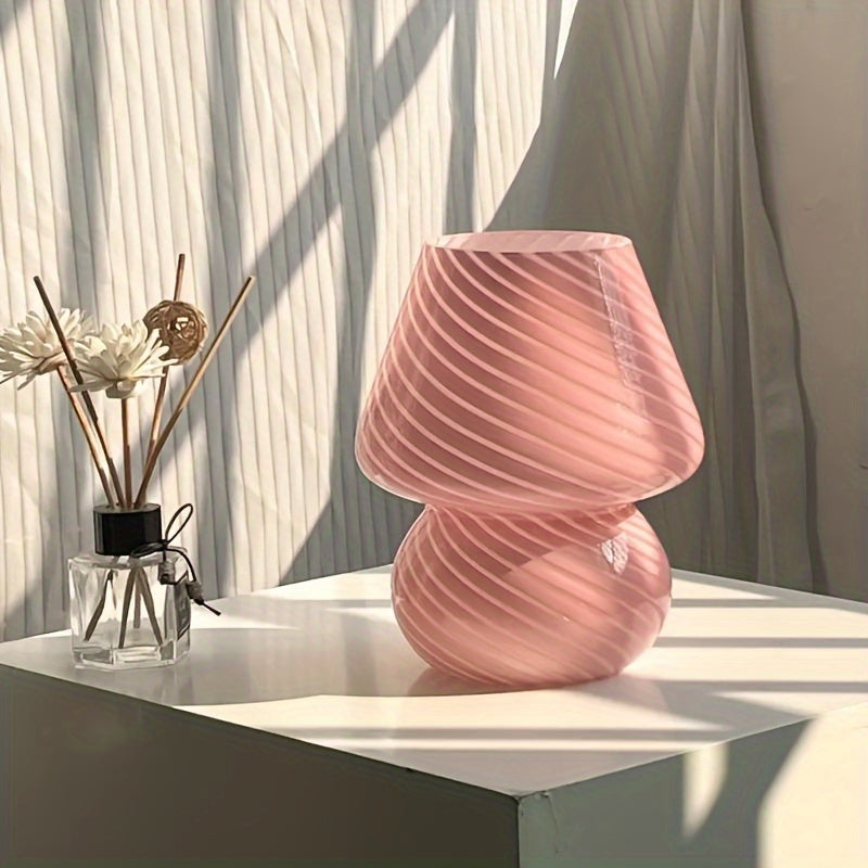 Lampe champignon en verre