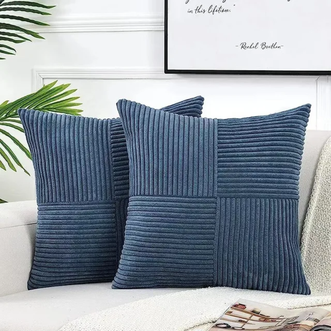 Housses de coussin en velours côtelé