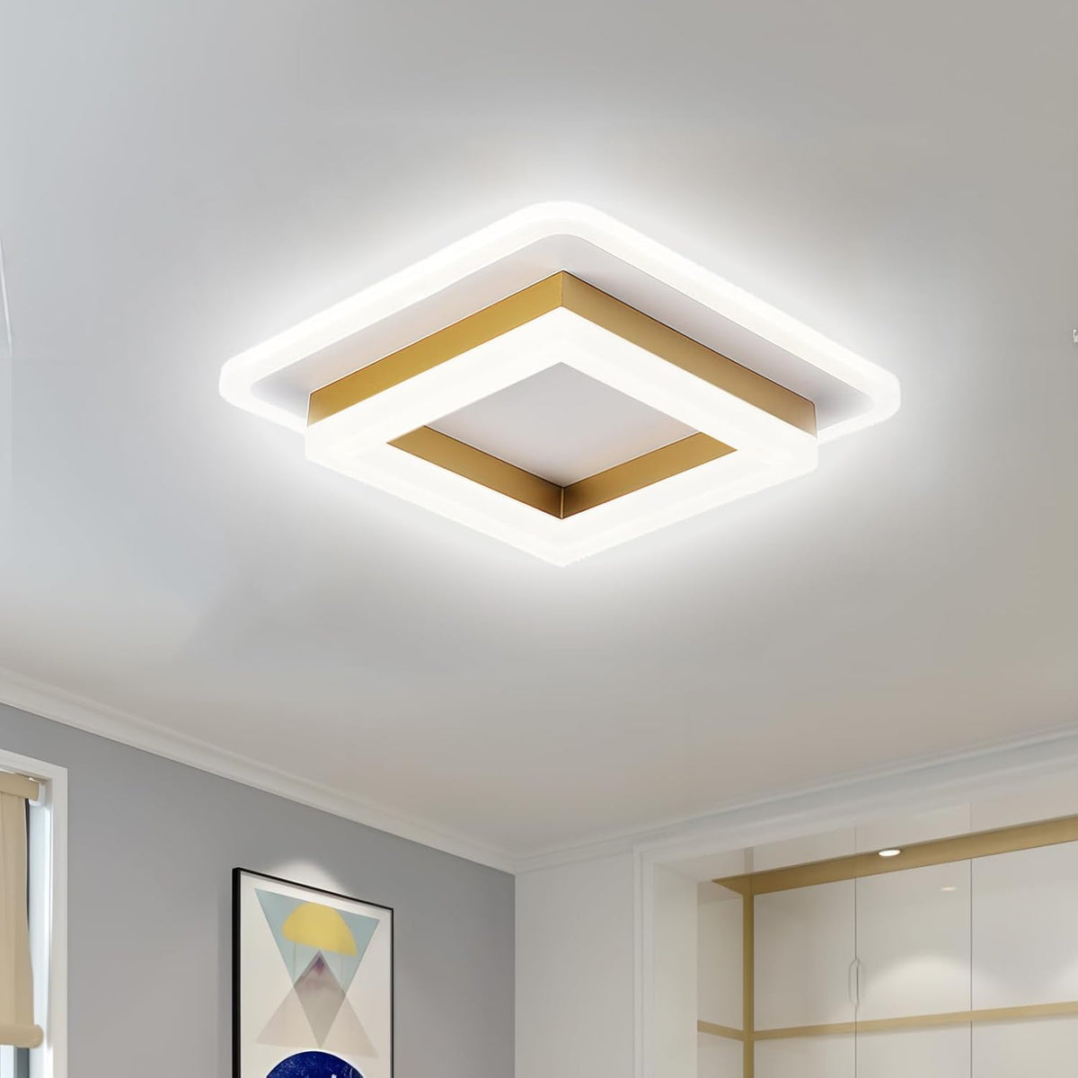 Plafonnier DEL carré 24 W