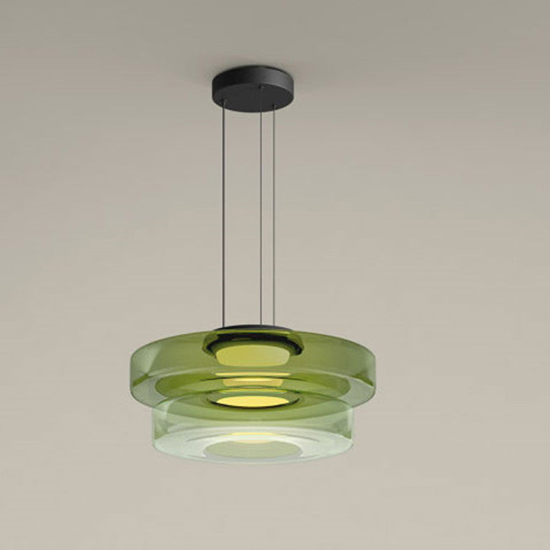 Suspension en verre style Bauhaus