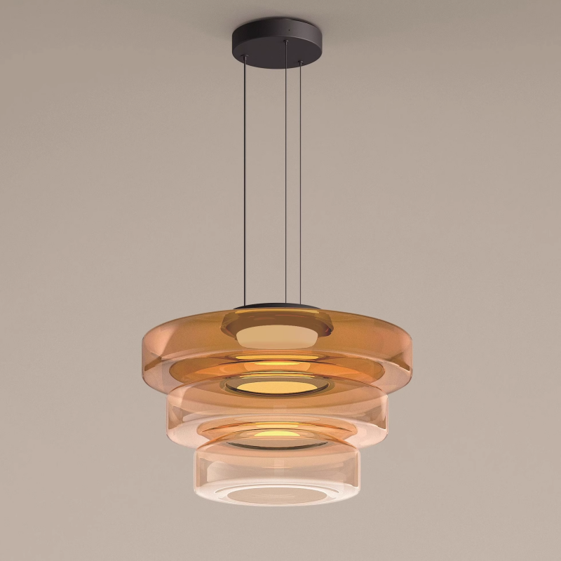 Suspension en verre style Bauhaus