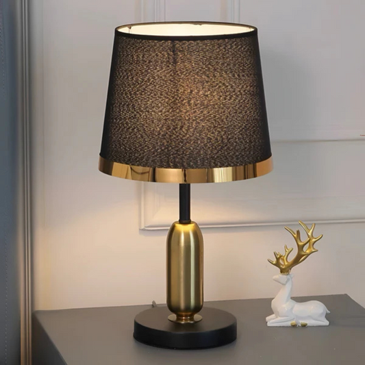 Lampe de table noir et doré
