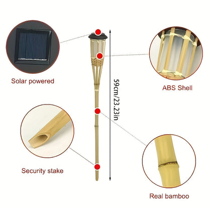 Torches solaires effet flamme, lot de 2