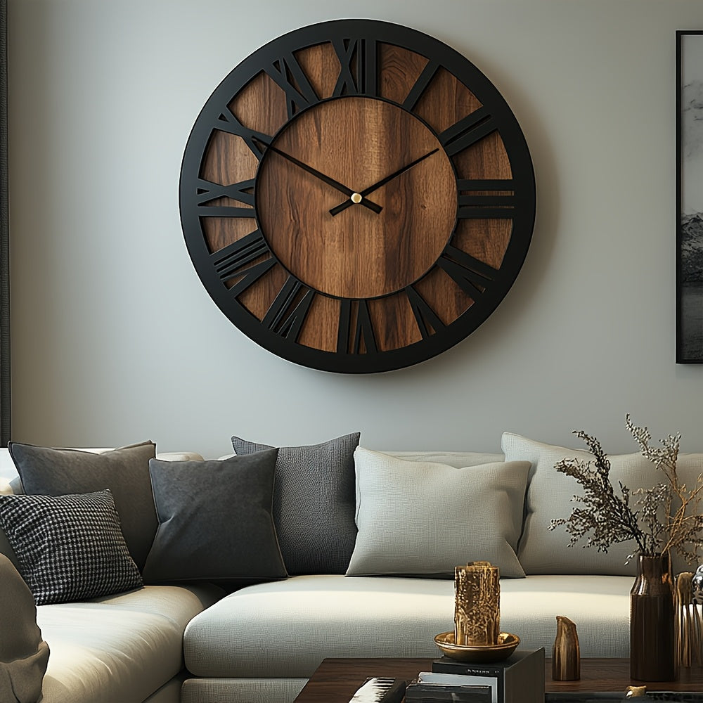Horloge murale vintage en bois