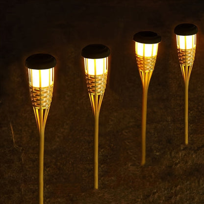 Torches solaires effet flamme, lot de 2