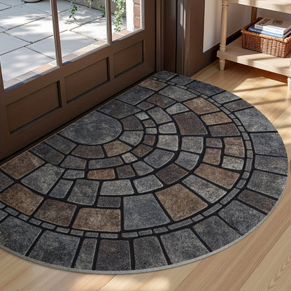 Paillasson demi-lune mosaïque