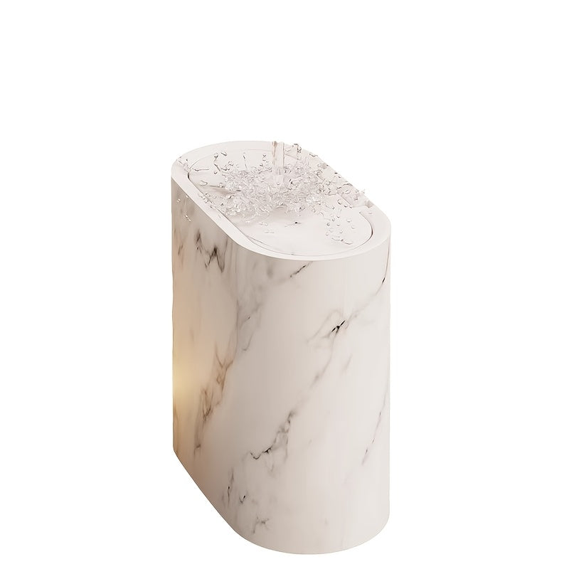 Poubelle ovale effet marbre