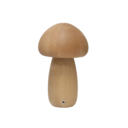 Lampe champignon Portobello en bois