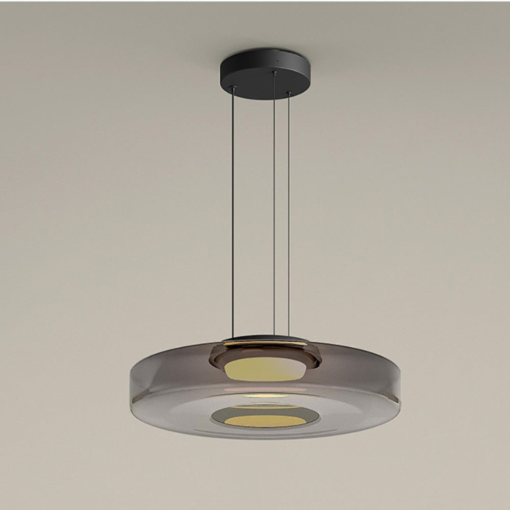 Suspension Bauhaus en verre étagé