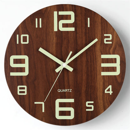 Horloge murale en noyer