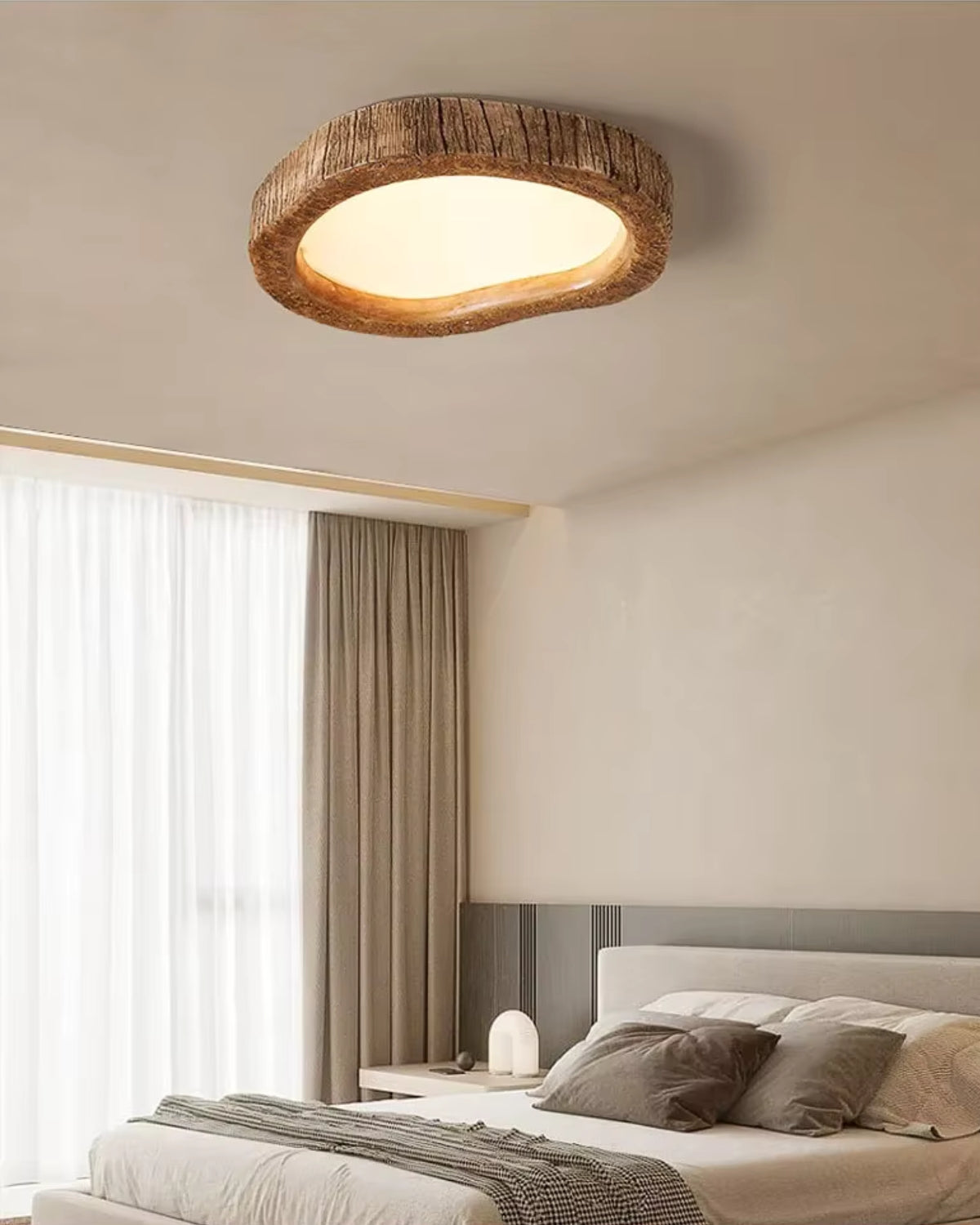 Plafonnier Le Halo effet bois