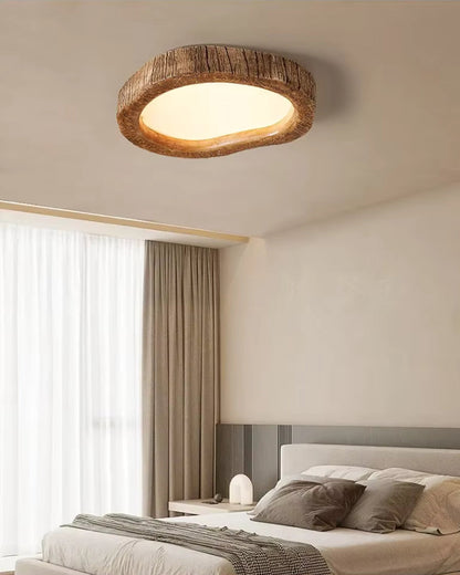 Plafonnier Le Halo effet bois