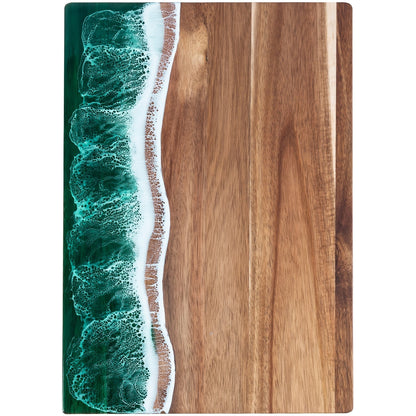 Planche vague en résine et acacia