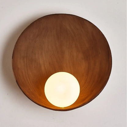 Applique ronde en résine et verre